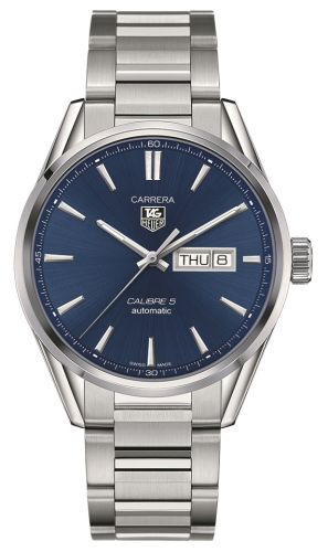 TAG Heuer Carrera Calibre 5 Day Date Stainless Steel / Blue / Bracelet